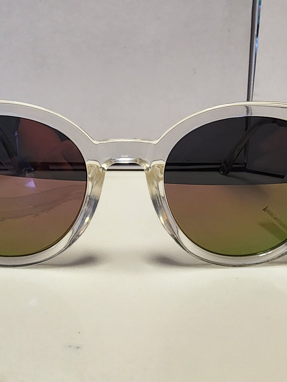 Clear Frame Sunglasses with Gradient Lenses - Women Accessories